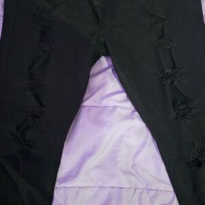 Torrid Distressed Black Skinny Jeans